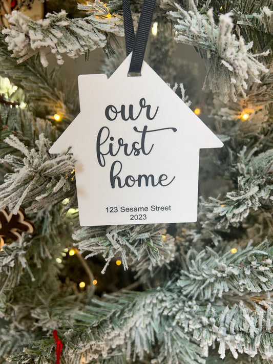 Our First Home -acrylic ornament