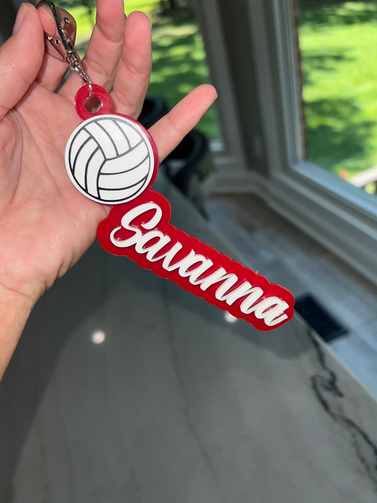 Personalized Volleyball Bag Tag (style #2)