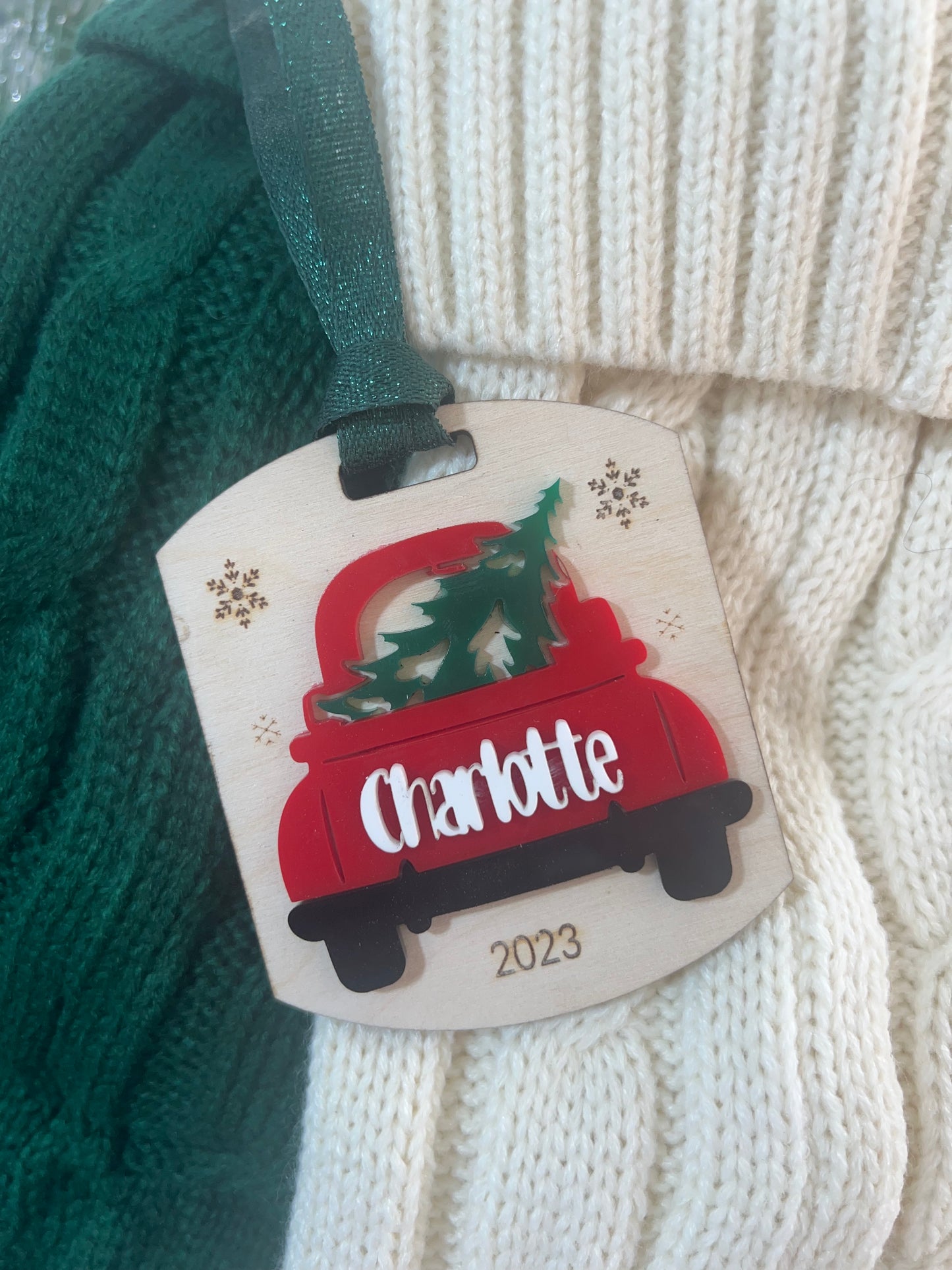 Christmas Truck Stocking Tag/Gift Tag/Ornament