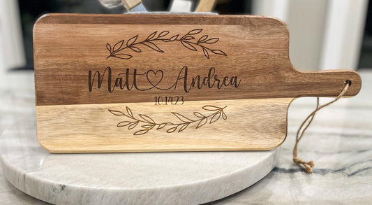 Personalized Acacia Wood Board (Style 2)