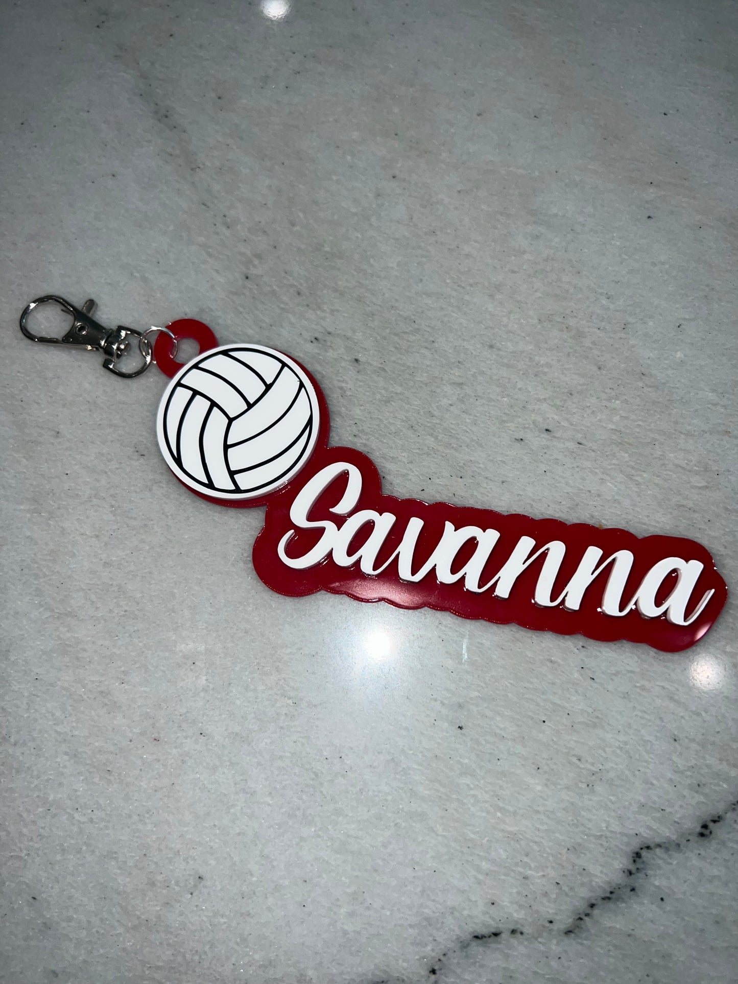 Personalized Volleyball Bag Tag (style #2)