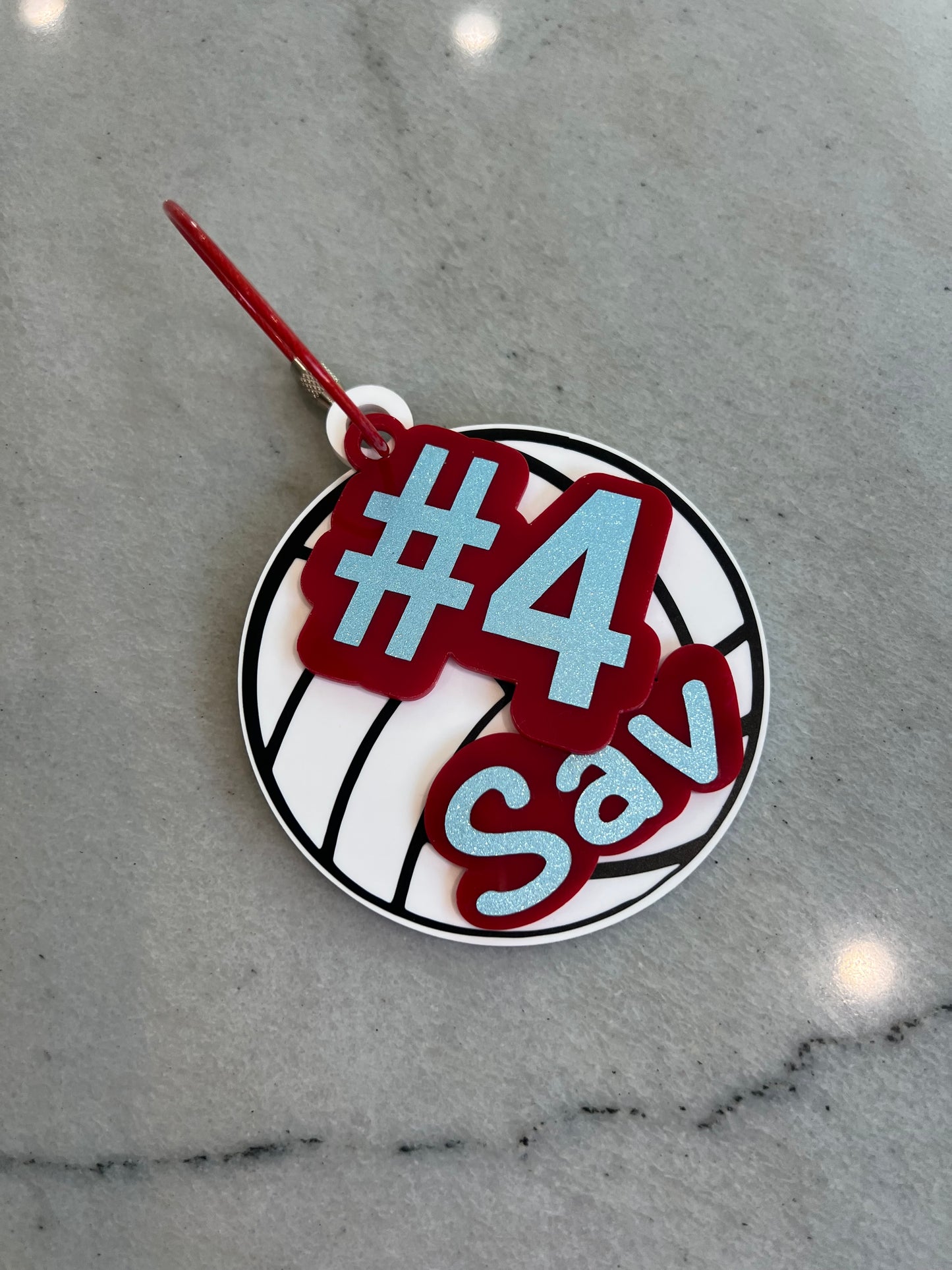 Personalized Volleyball Bag Tag