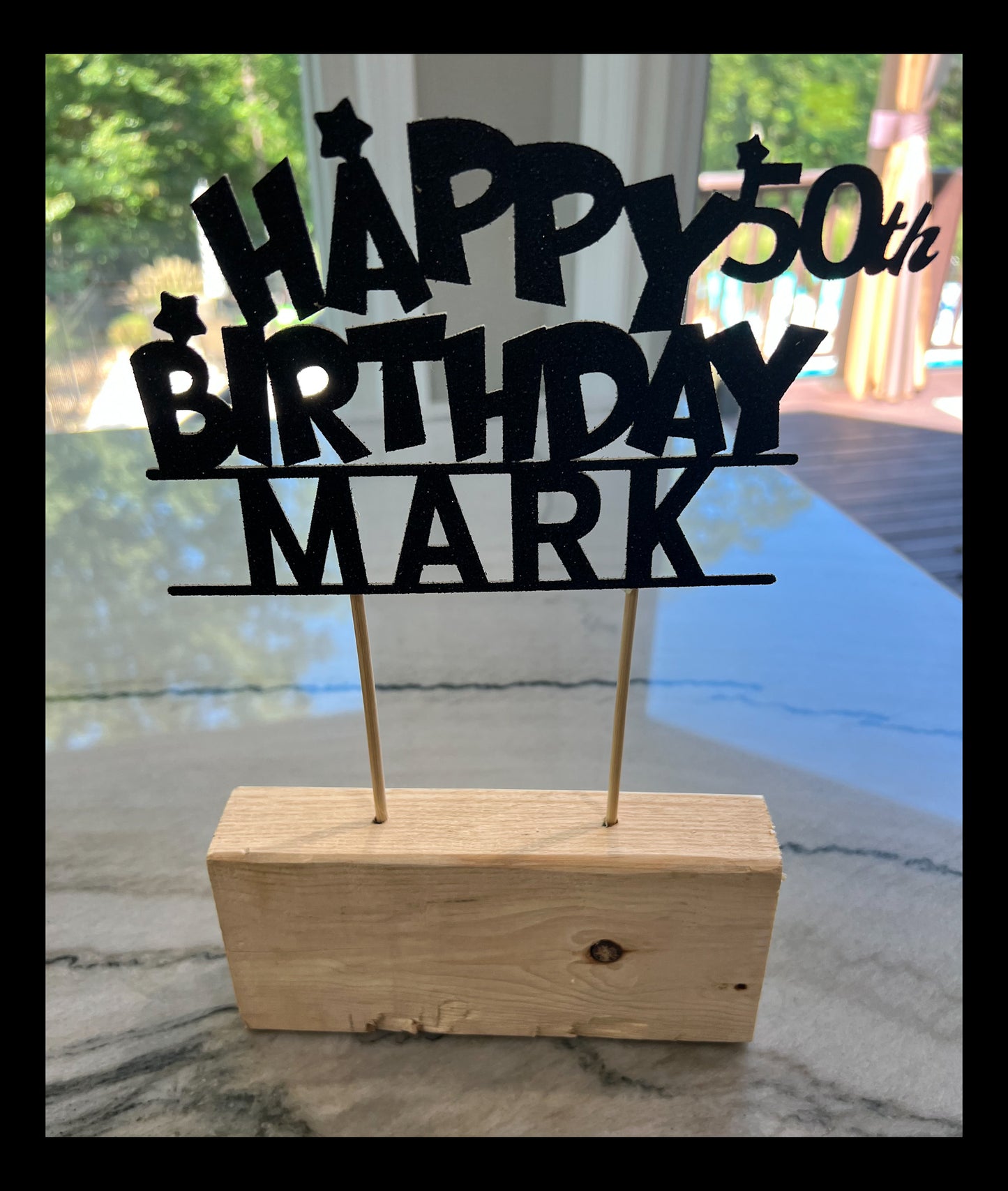 Personalized Cake Topper - Cardstock