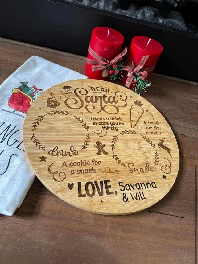 Snack for Santa plate/board