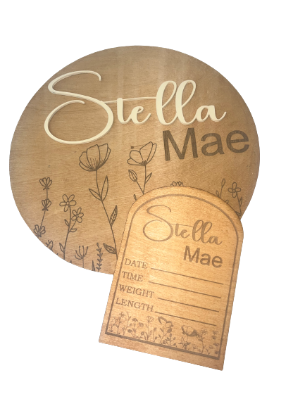 Nursery Sign - 12 inch engraved