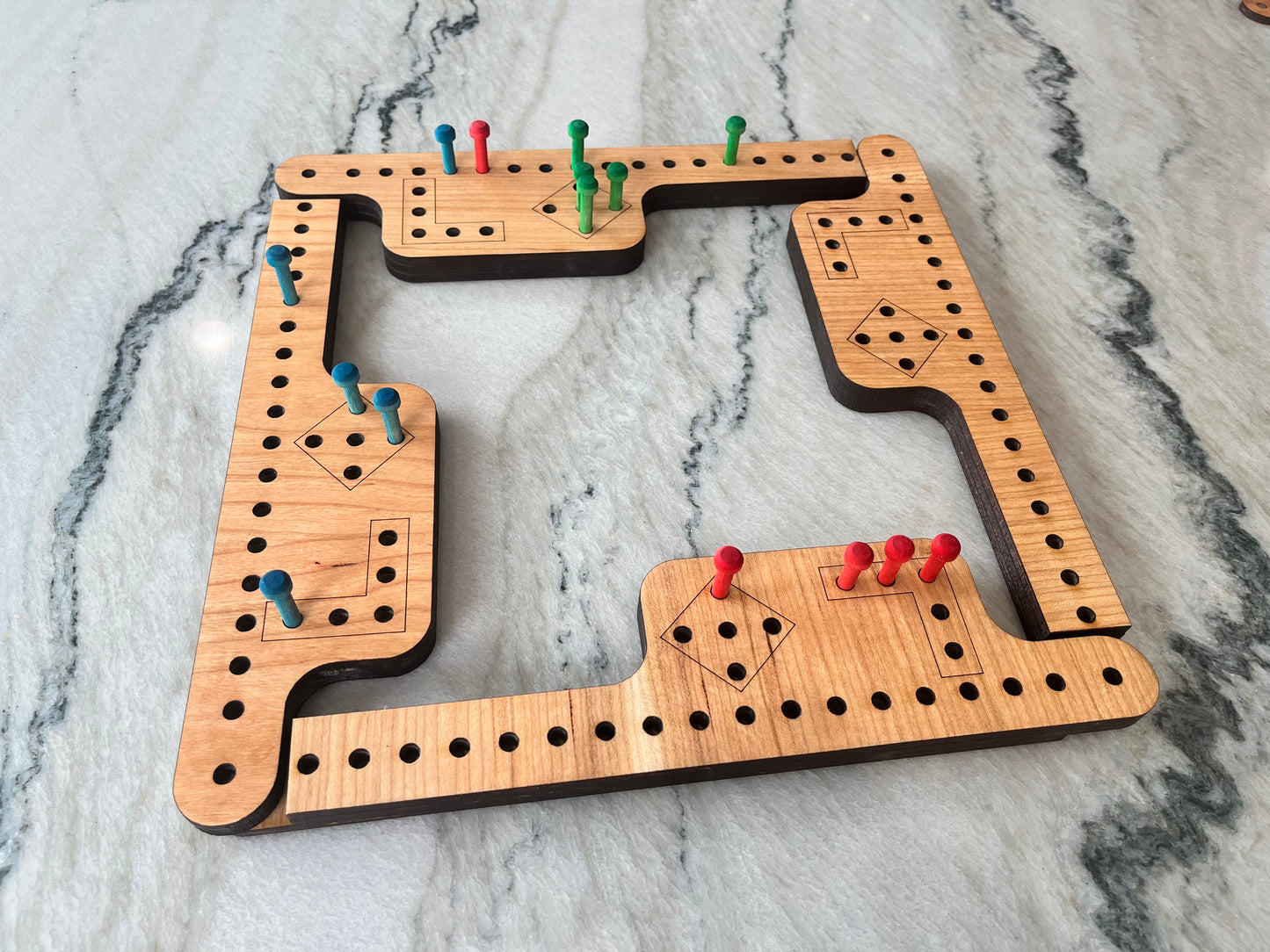 Pegs & Jokers Wooden Game Travel Size