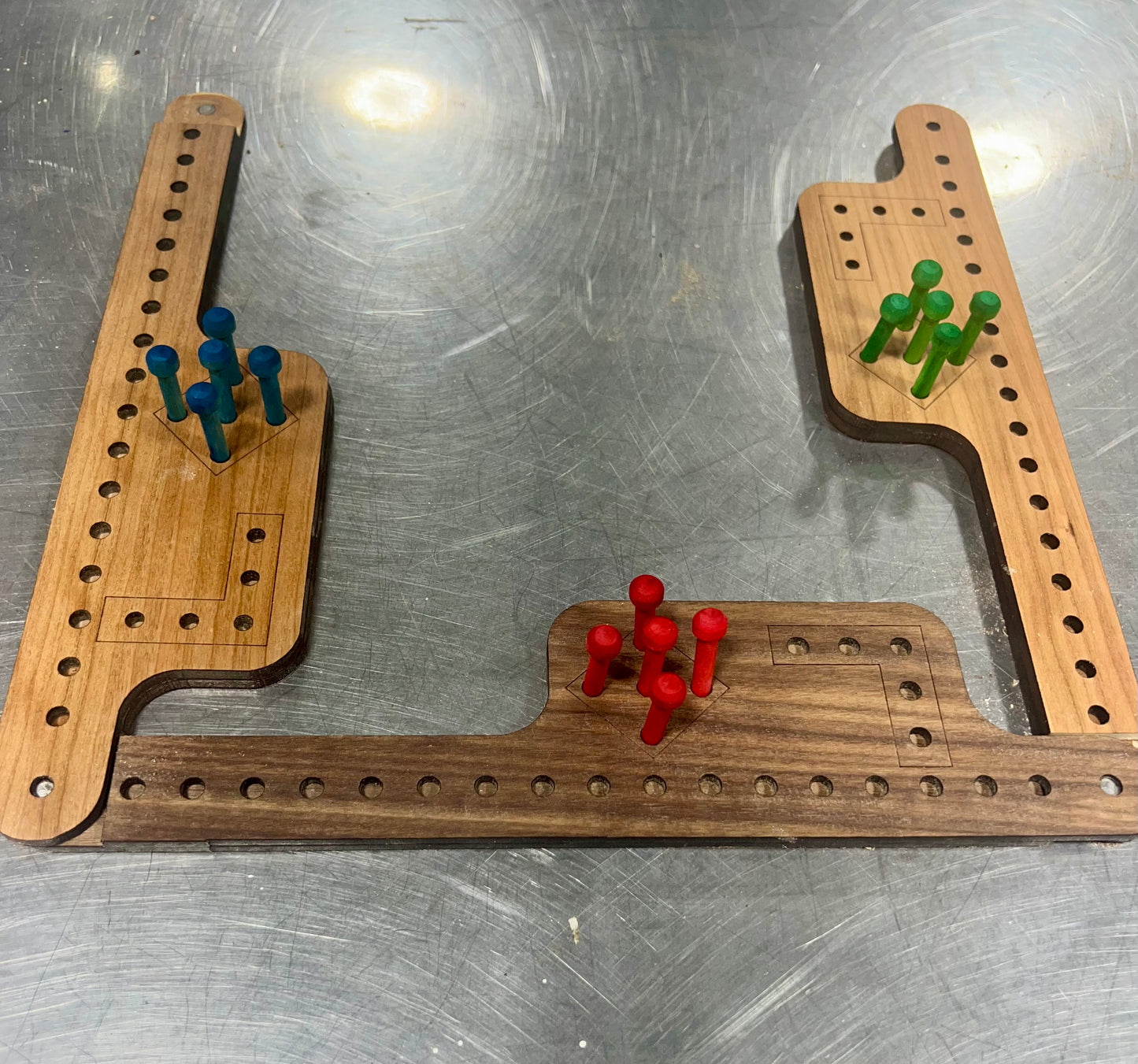 Pegs & Jokers Wooden Game Travel Size